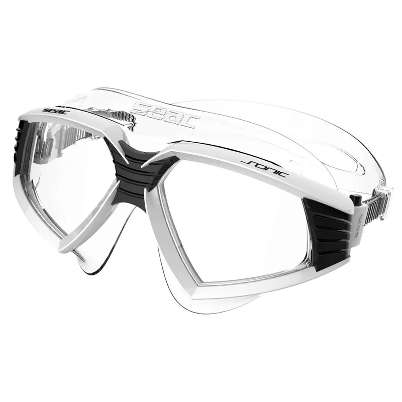 Swimming Mask Sonic White-Black Clear Lenses Seac 152-30WN-SKL Neue Ware