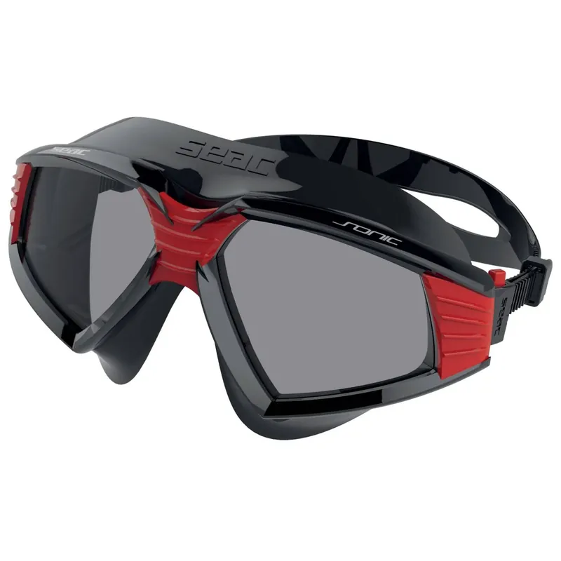 Neue Ware Swimming Mask Sonic Black-Red Smoked Lenses Seac 152-30NR-SBL
