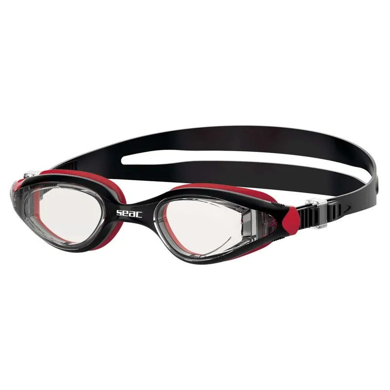 Versand Am Gleichen Tag Swimming Goggles Ritmo Black-Red Clear Lenses Seac 152-37NR