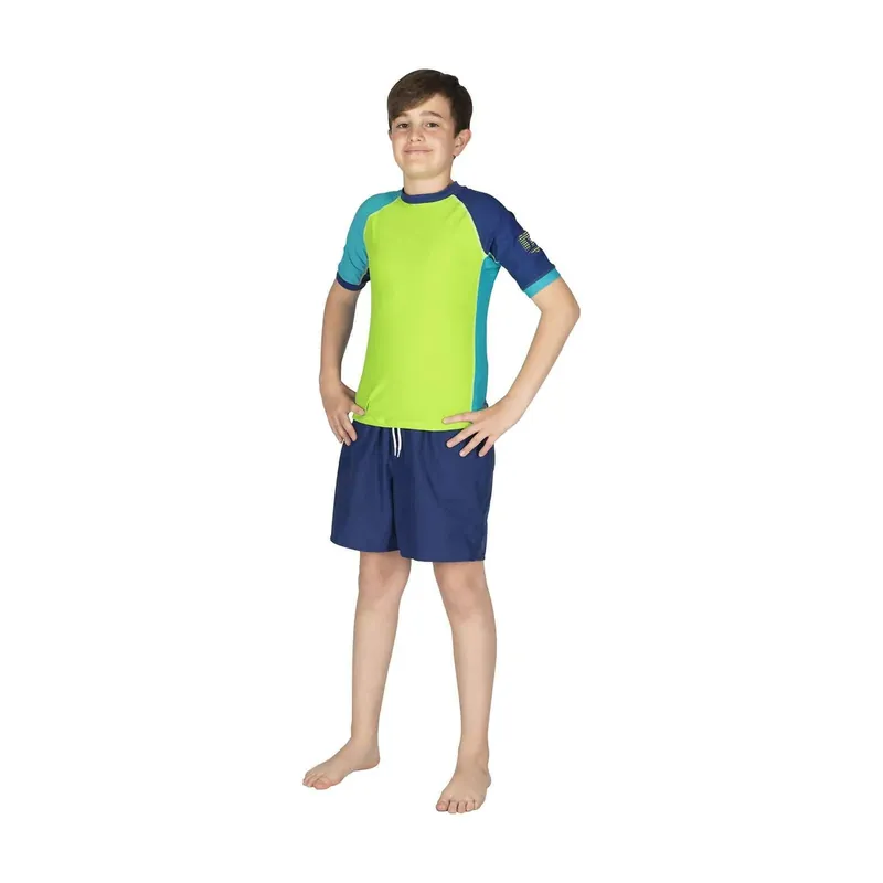 Rash Guard Shield Youth LM Blue-Lime L Mares 412463LML Preisknaller