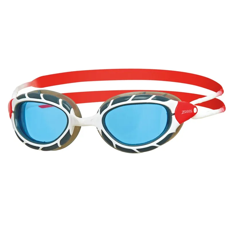 Swimming Goggles Predator White-Red Tinted-Blue Lenses Small Zoggs 461037WHRDTBLS Rabatt