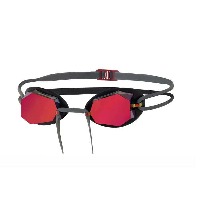 Nur Heute Swimming Goggles Diamond Titanium-Grey-Black Mirrored Red Lenses Zoggs 461090GYBKMRD