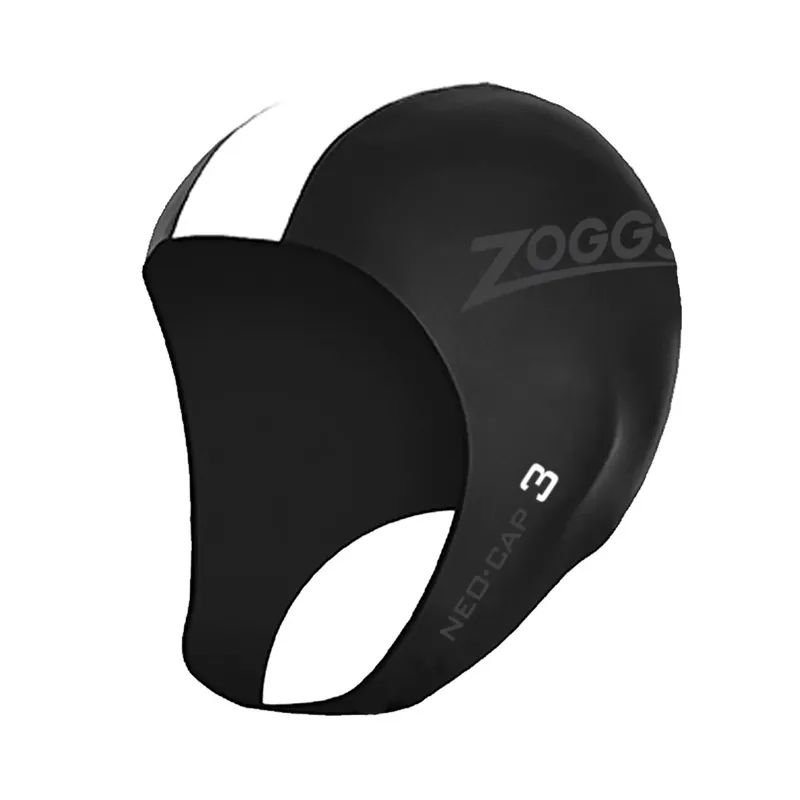 Swim Cap Neo 3 Unisex Black-White S-M Zoggs 464044BKWHS-M Nur Heute