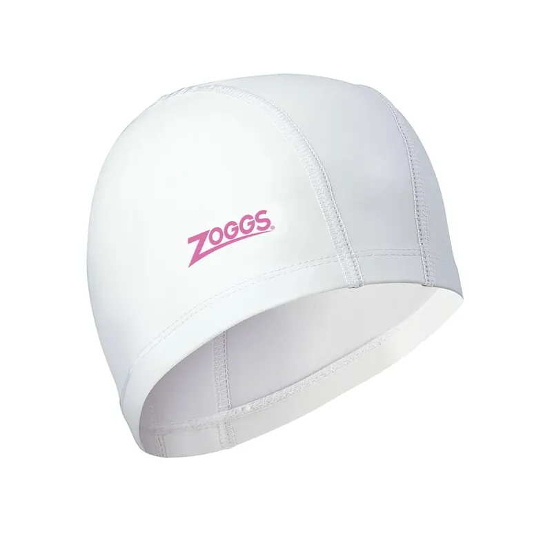 Saisonangebot Swimming Cap Nylon Spandex Pu Coated White-Pink Zoggs 465034WHPK