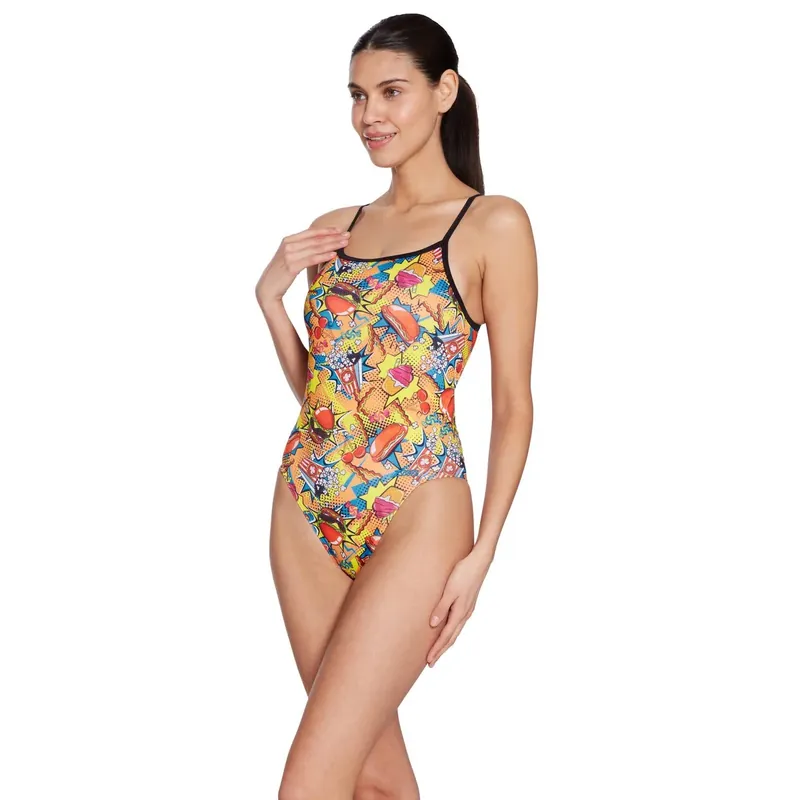 One Piece Swimsuit Printed Rayback E+ Peckish Print Size 32-XS Zoggs 462583PECK32 Direktkauf