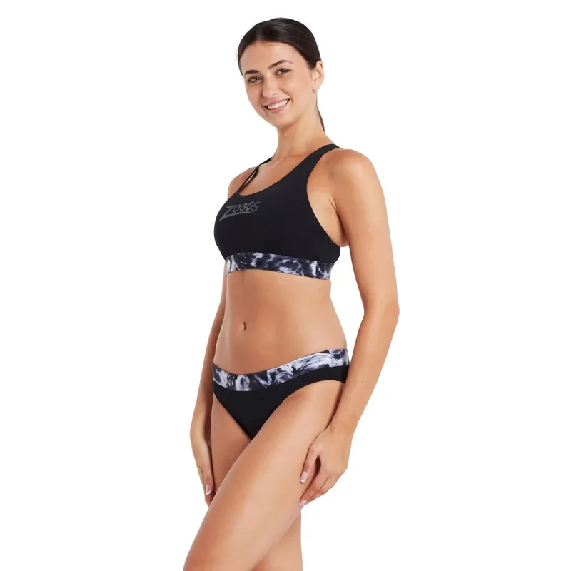 Two Piece Swimsuits Marble Actionback Black-White Size 32-XS Zoggs 462571BK32 Super-Preis