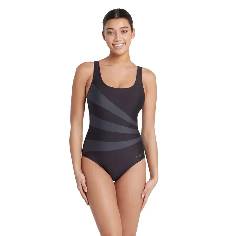 One Piece Swimsuit Sandon Scoopback Women Black Size 32-XS Zoggs 462553BK32 Sale