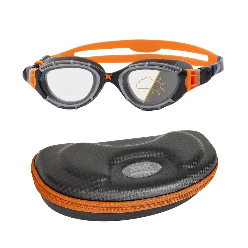 Swimming Goggles Predator Flex Reactor Grey-Orange-Smoke Regular Zoggs 461107GYORRSMR Ausverkauf