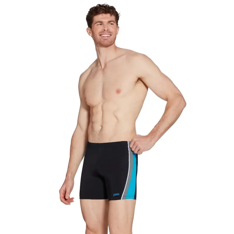 Finale Aktion Swim Square Leg Toronto Hip Racer 32 Men Black-Turquoise Size 38-XXL Zoggs 462932BKTQ38