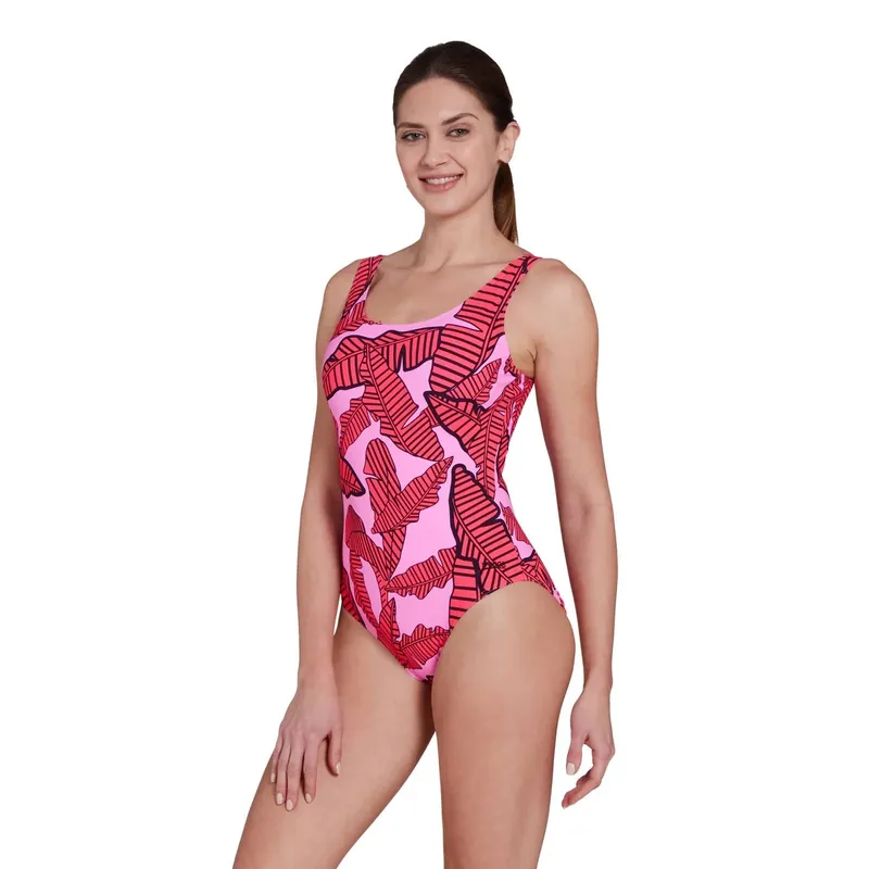 Letzte Chance One Piece Swimsuit Ecofeel Scoopback Awaken-Pink Size 44 Zoggs 462376AWAK44