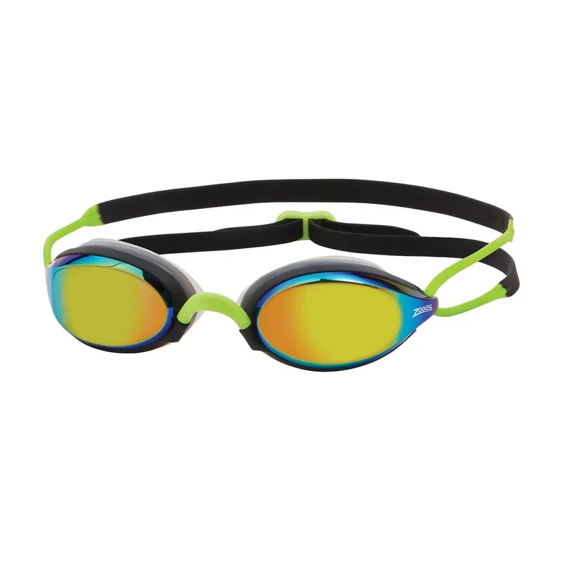 Swimming Goggles Fusion Air Titanium Black-Lime Mirrored-Gold Lenses Zoggs 461106BKLMMGD Neu