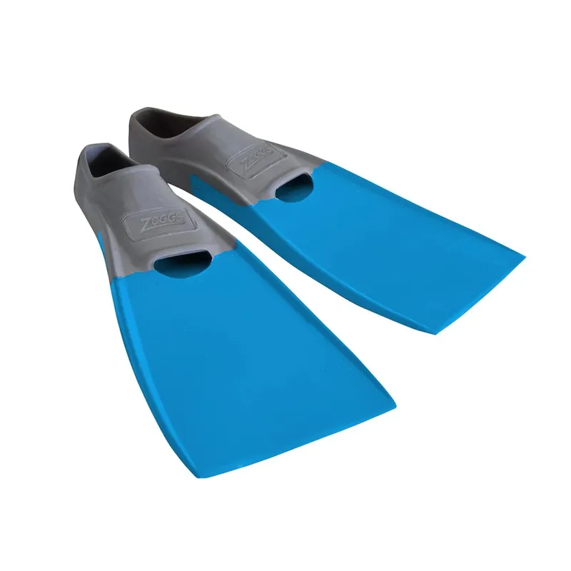 Markenprodukt Swimming Fins Long Blade Rubber Grey-Light Blue EU 35-36-UK 2-3-US 3-4 Zoggs 465213GYLB23