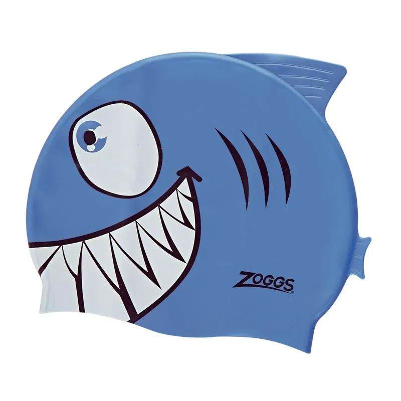 Expressversand Swimming Cap Junior Silicone Character Blue Jaws Zoggs 465004