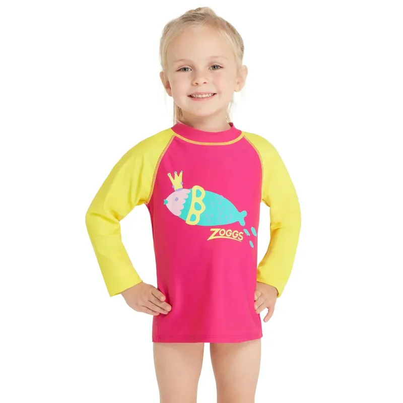 Swimming Top Long Sleeve Zip Sun Kids Sea-Queen Print Age 6 Zoggs 465423SEQEYR6 Knallerangebot