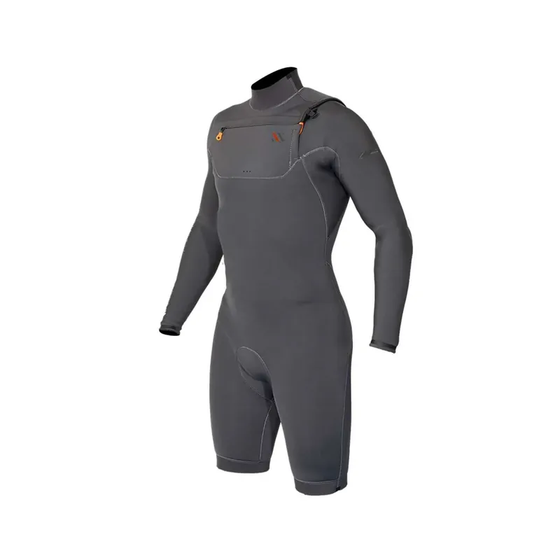 Saisonangebot Short Wetsuit Celsius Shorty Man Chest Zip Long Sleeve 3-2 Grey Size S RRD 27CSCZ32SLS_S