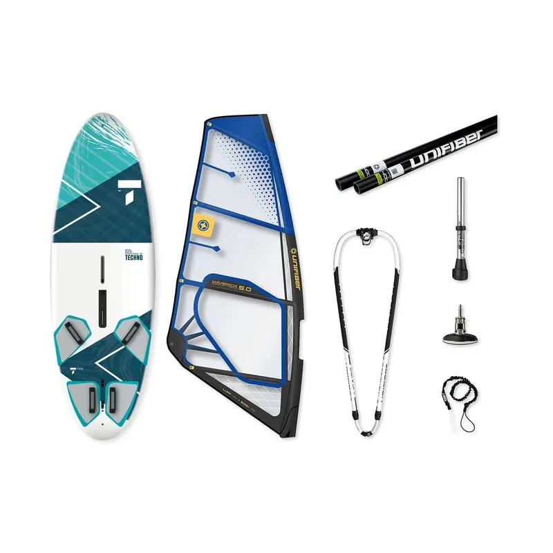 Letzte Chance Windsurfing Freeride Package Wind Techno 160D with Daggerboard and Maverick II 5.8 Rig Unifiber UF900120230