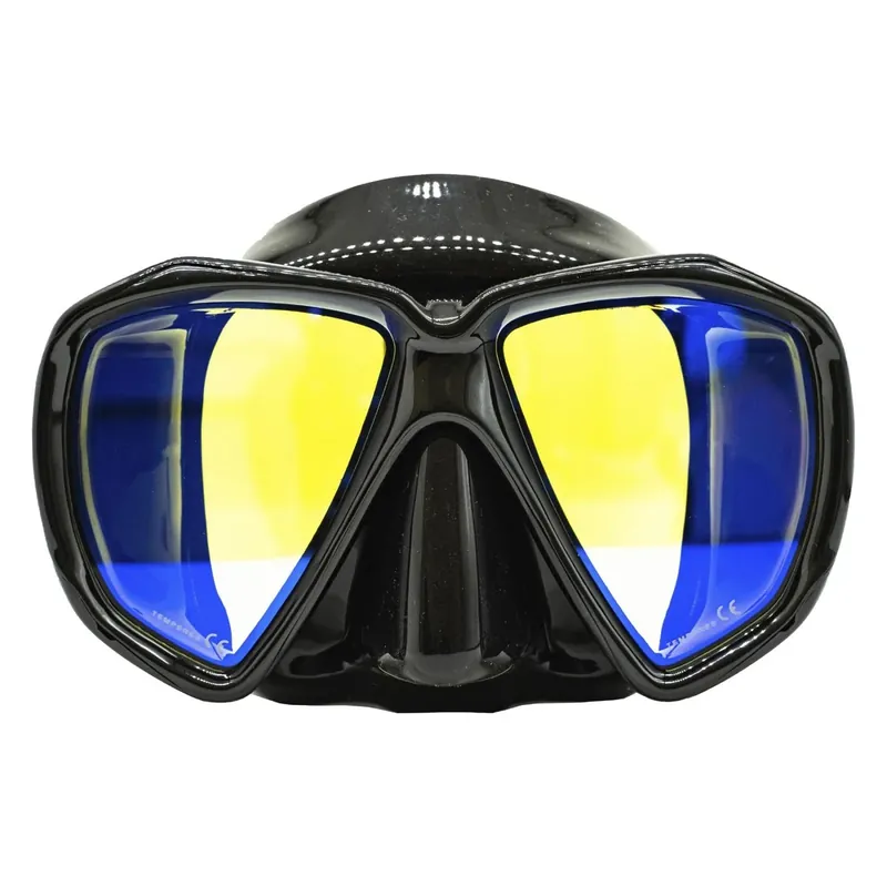 Geprüft Spearfishing Mask Turbo Black Yellow-Mirrored Lenses Marlin 117849