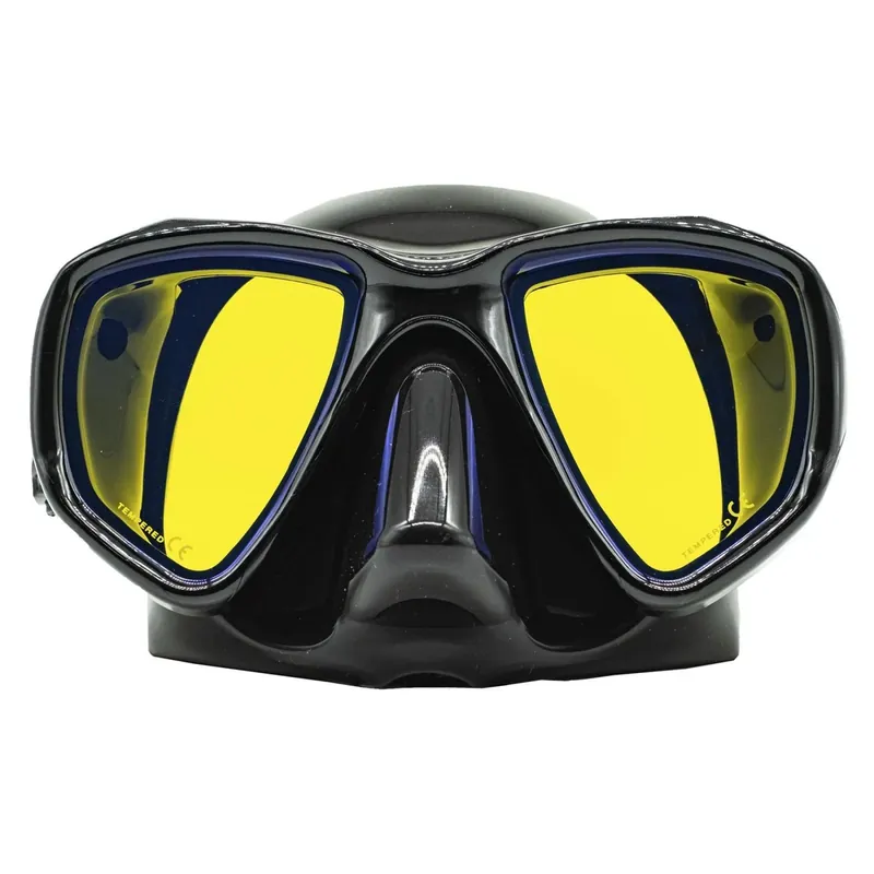 Direktkauf Spearfishing Mask Triton Black Yellow-Mirrored Lenses Marlin 117851