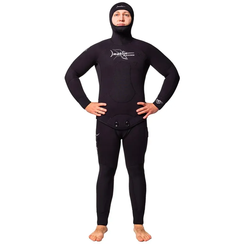 Mega-Angebot Spearfishing Full Wetsuit Blackskin Man 9mm Black Size LX Marlin 10974