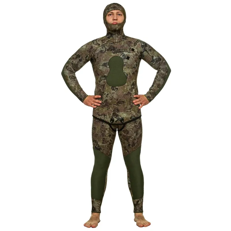 Super-Preis Spearfishing Full Wetsuit Skilur Pro 5mm Green-Camo Size L Marlin 216465