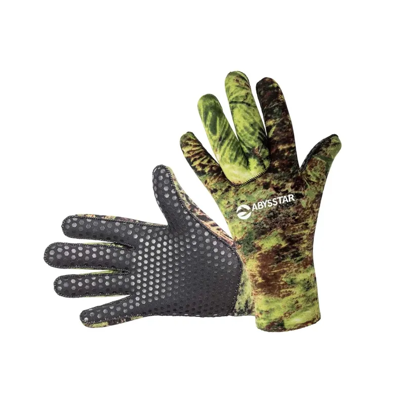 Spearfishing Gloves Mimetico Evo 3mm Camo-Green XL Abysstar 68053 Wochenendangebot