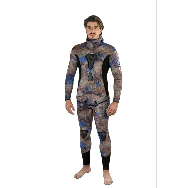 Spearfishing Full Wetsuit Octoskin Man 3mm Camo-Brown-Blue S Abysstar 59035 Direktkauf