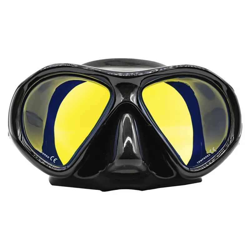 Heißes Angebot Spearfishing Mask Superba Black Yellow-Mirrored Lenses Marlin 117848