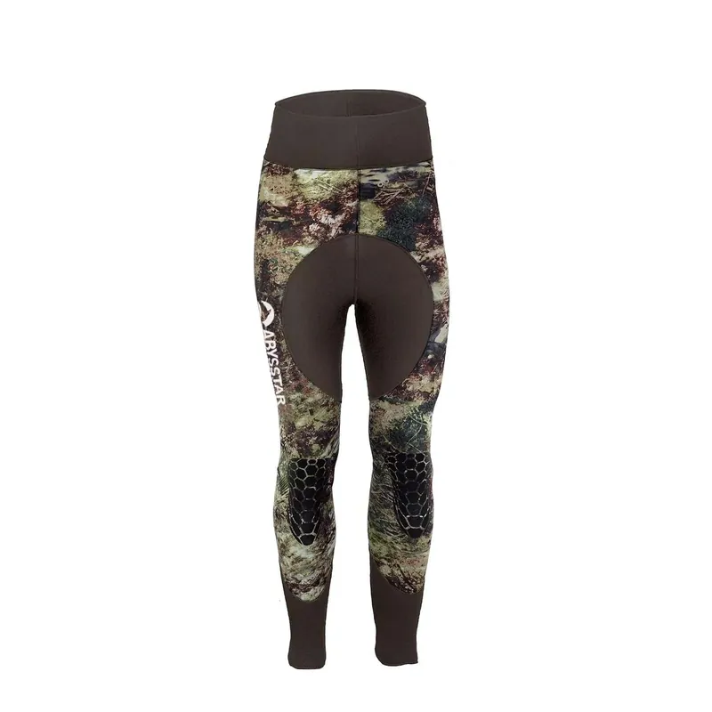 Markenprodukt Spearfishing Wetsuit Pants Grouper Evo Man 5mm Camo-Green S Abysstar 69406