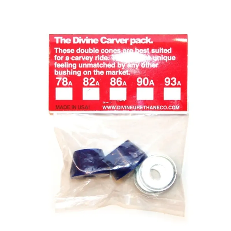 Divine Bushings CARVER PACK Cone / Cone Red 90A Preisreduziert