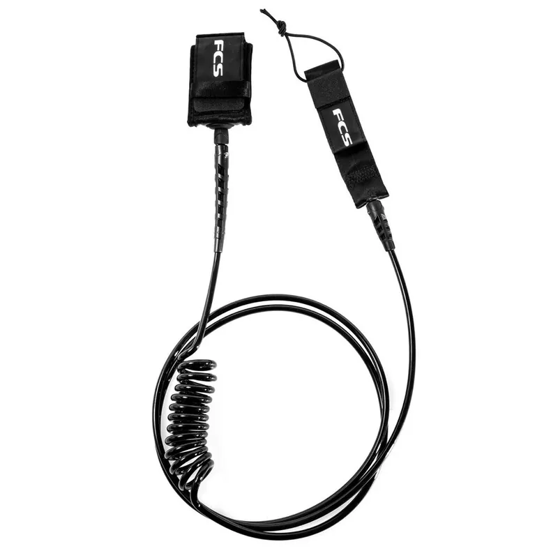 FCS SUP Regular Essential SPIRAL ANKLE LEASH 10‘0" 7mm Black Knallerangebot
