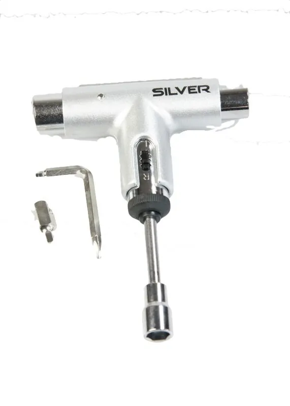 Silver Skate Longboard Tool Pro Silver / Silver Steel Top-Preis