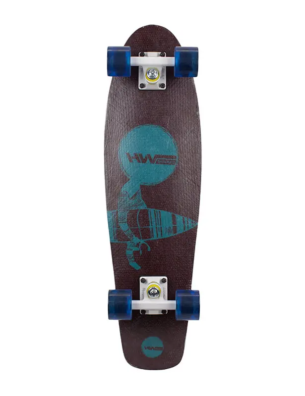 HW-Shapes MINI CRUISER Skateboard Burgundy Beige Zertifiziert