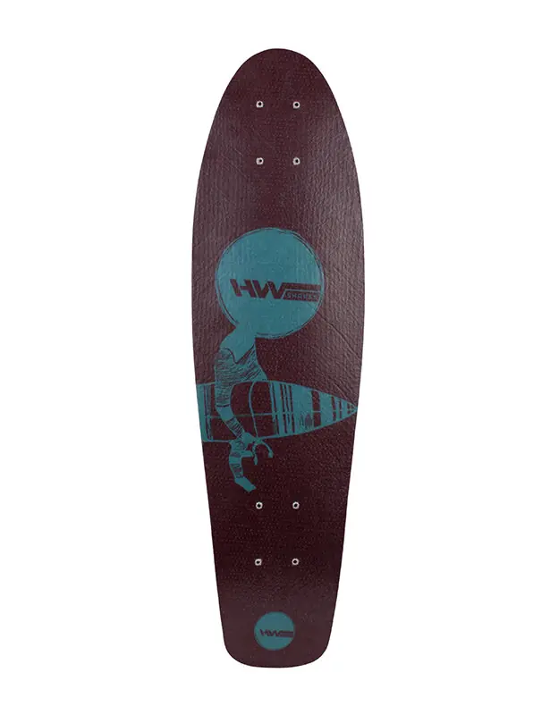 Top-Seller HW-Shapes MINI CRUISER Glasfaser Deck Burgundy Sky