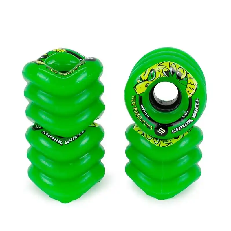 Versand Am Gleichen Tag Shark Wheels CALIFORNIA ROLL (4er Set) 60mm/ 78a Green