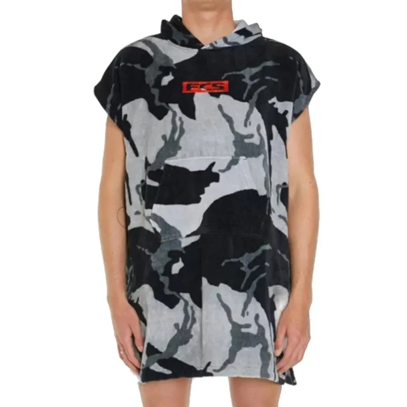 FCS Poncho Handtuchumkleide Camo Black Geprüft