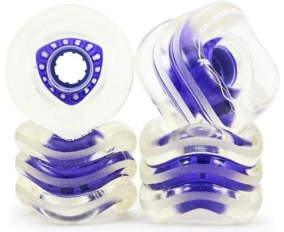 Shark Wheels DNA ROLL (4er Set) 72mm/ 78a Clear/Purple Core Markenware