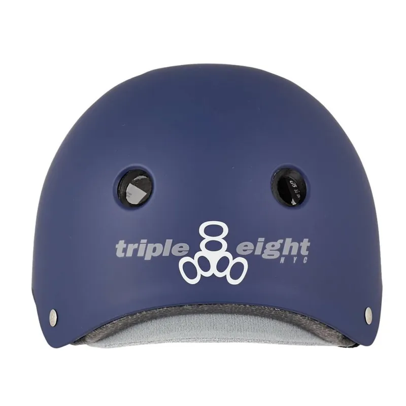 Bestpreis Triple 8 Certified Sweatsaver verstellbarer Skatehelm Navy Rubber XL-XXL (60-63cm)