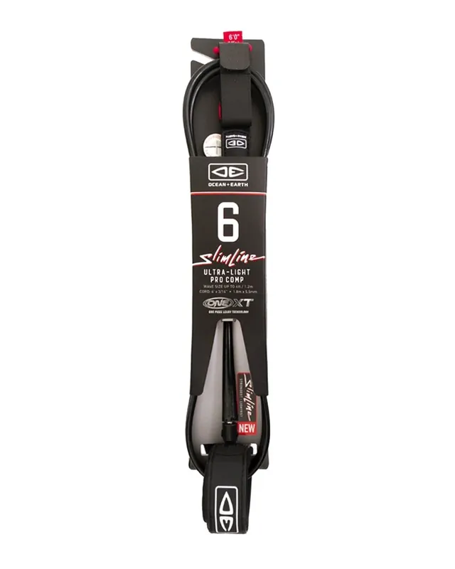 Ocean & Earth One XT Slim Line Ultra-Light Pro Leash 6‘0" White Nur Heute