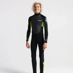 Bestseller C-Skins ELEMENT Junior Steamer 3/2 Neoprenanzug Black / Lime L