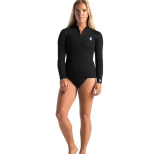 C-Skins Solace 1,5mm Flatlock LS Vest Women Black Saisonangebot