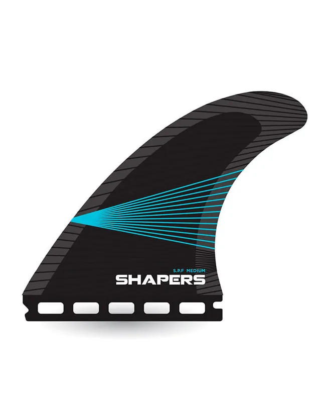 Preisreduziert Shapers Fins Medium AirLite SPF Tri-Fin Set Black/Blue