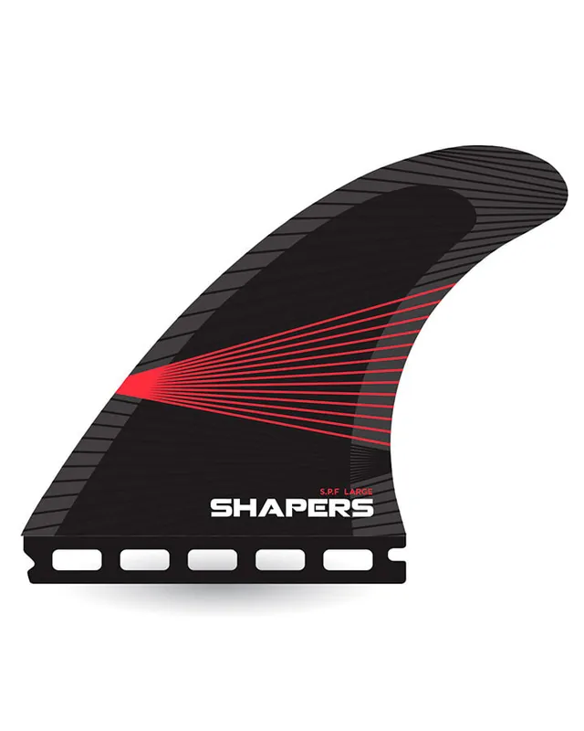 Shapers Fins Large SPF Airlite Tri-Fin Set Black/Red Sonderaktion