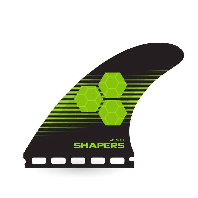 Wochenendangebot Shapers Fins Small CoreLite Tri-Fin Set Black/Green
