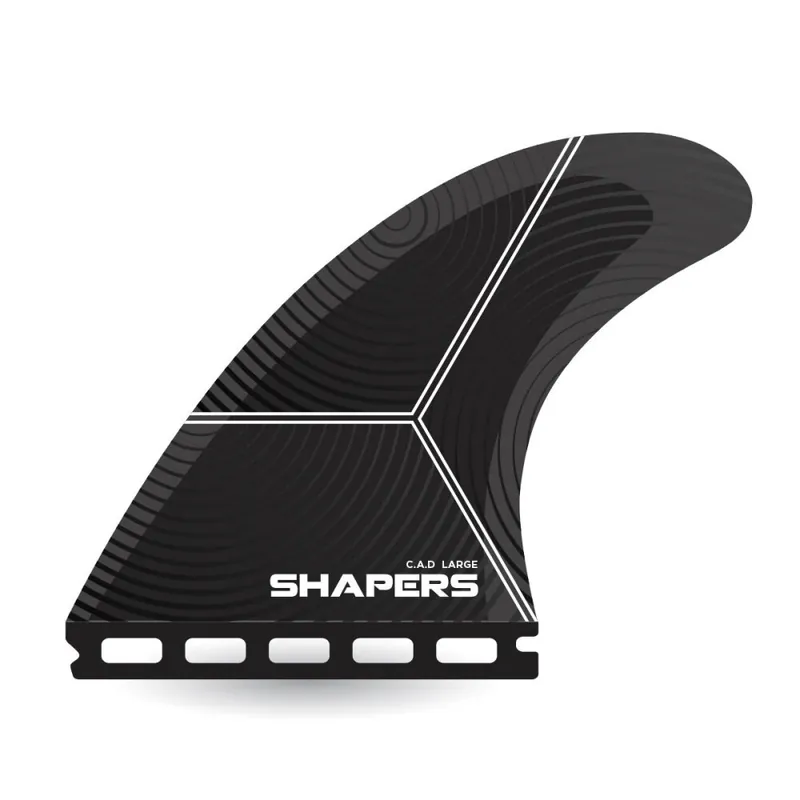 Shapers Fins Large AirLite CAD Tri-Fin Set Black/White Expressversand