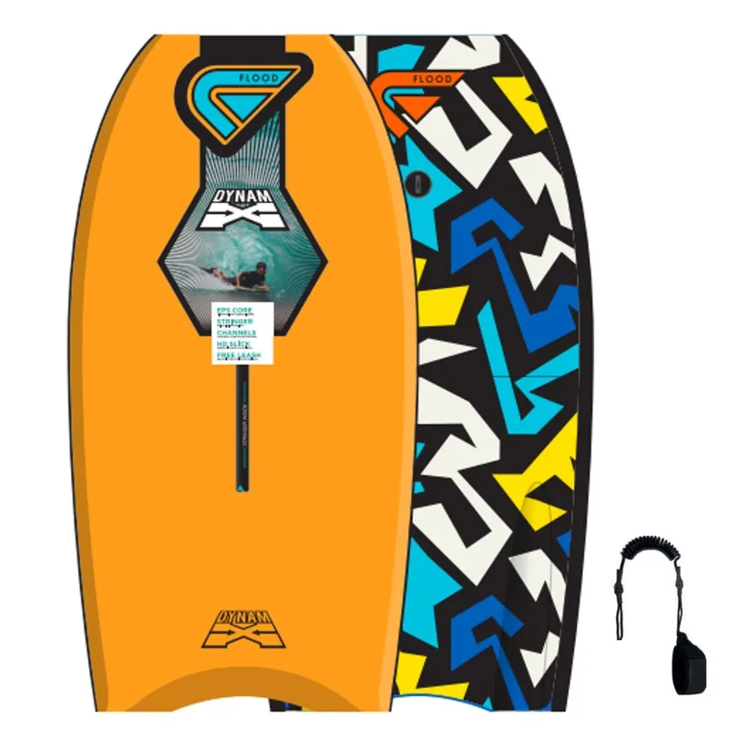 Neu FLOOD Bodyboard Dynamx Stringer 40 Orange Tribe II