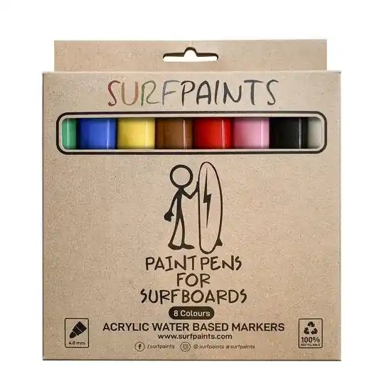 Surfpaints Paintpens for Surfboards wasserbasierte Marker Stifte Primary Sonderaktion