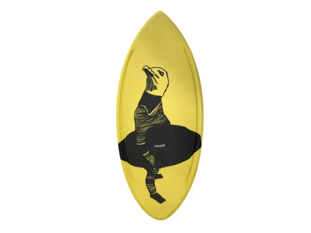 HW-Shapes Waveskim Minimal Yellow Möwe Foamy Skimboard Echt