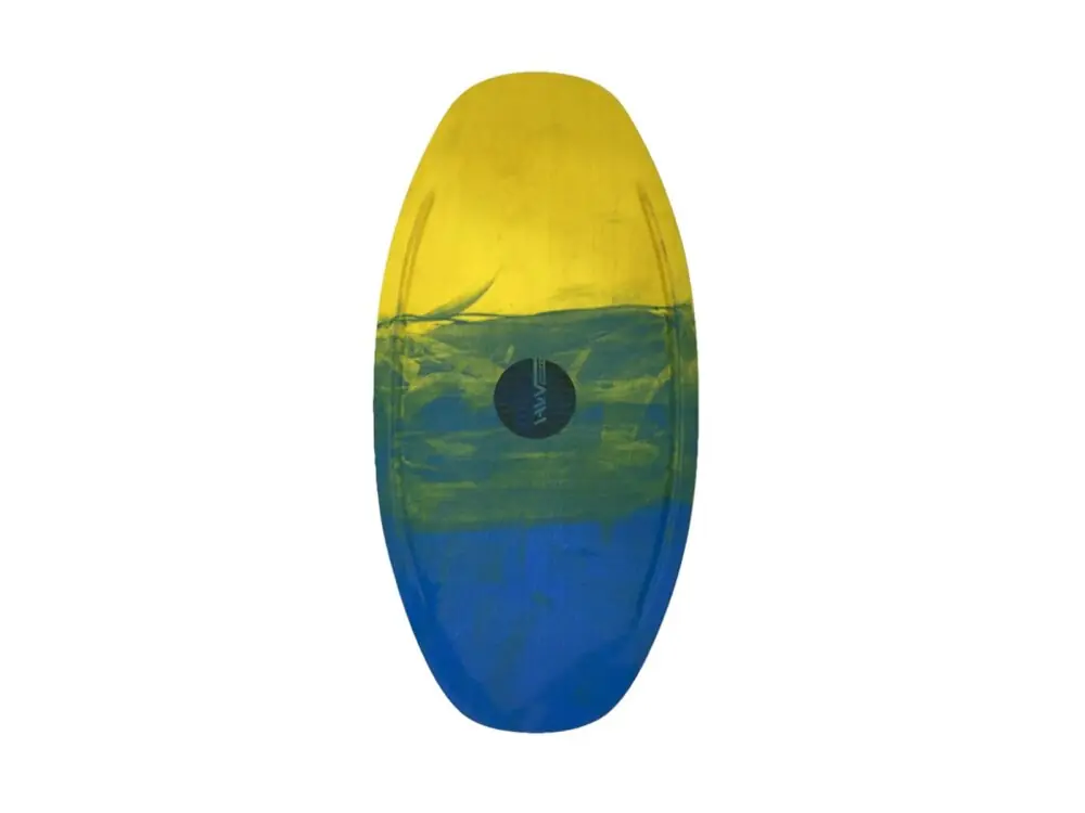 HW-Shapes Freestyle Skimboard V2 95 Epoxyart Yellow Green Blue Wochenendangebot
