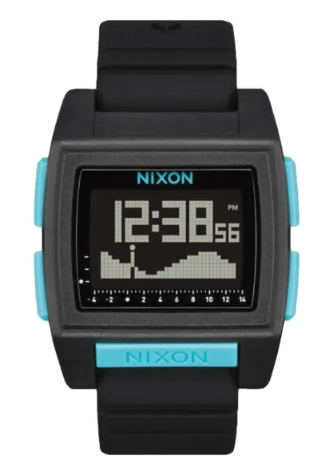 Nixon Base Tide Pro Surfuhr Tidenuhr All Black/ Blue Jetzt Kaufen