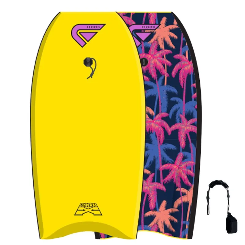 FLOOD Bodyboard Dynamx Stringer 37 Gelb Palm II Finale Aktion